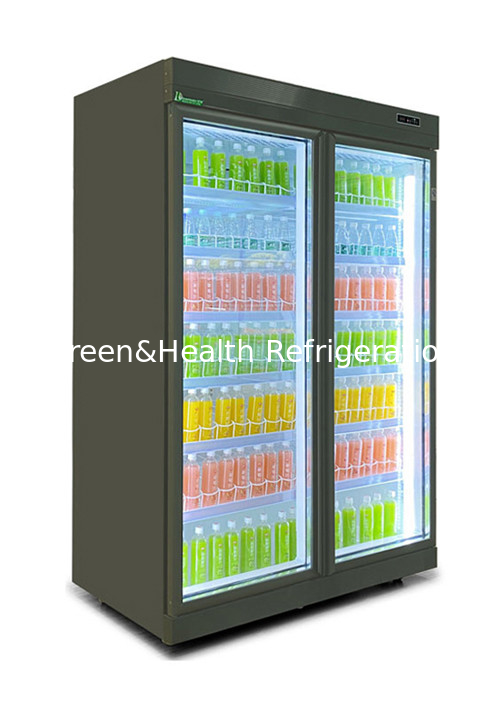 el vidrio comercial Vitrine del refrigerador de la bebida 1800W bebe el escaparate vertical para la tienda al por menor