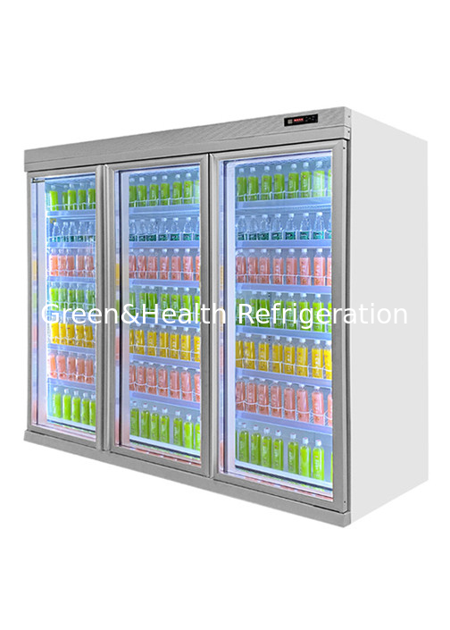 el vidrio comercial Vitrine del refrigerador de la bebida 1800W bebe el escaparate vertical para la tienda al por menor