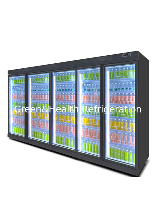 el vidrio comercial Vitrine del refrigerador de la bebida 1800W bebe el escaparate vertical para la tienda al por menor