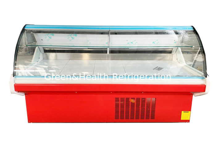 Refrigerador comercial de exhibición con capacidad de 100L con puerta de vidrio frontal abatible y iluminación LED 6500K