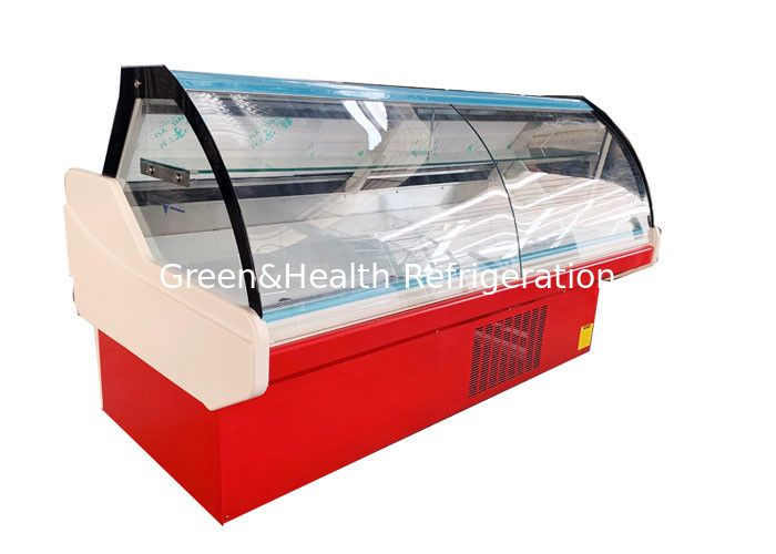 Refrigerador comercial de exhibición con capacidad de 100L con puerta de vidrio frontal abatible y iluminación LED 6500K