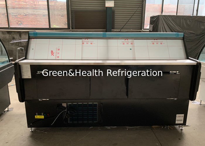 Refrigerador comercial de exhibición con capacidad de 100L con puerta de vidrio frontal abatible y iluminación LED 6500K