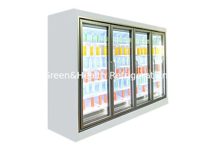 Refrigerador de bebidas con pantalla abierta de varios pisos con refrigerante R404A y doble cortina de aire para refrigeración comercial de 2 a 8 °C