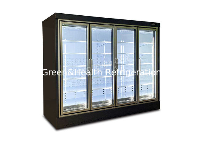 Refrigerador de bebidas con pantalla abierta de varios pisos con refrigerante R404A y doble cortina de aire para refrigeración comercial de 2 a 8 °C