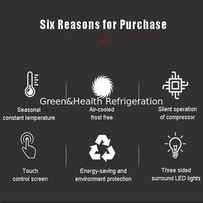 Certificado ETL Refrigerador de vino con ventilación de 360 ° con sistema automático de descongelamiento de 418L 220V 50HZ