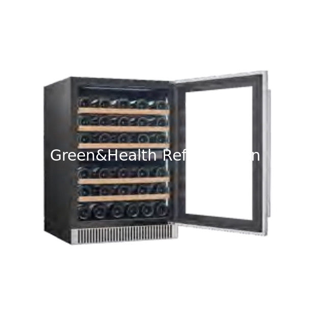 Certificado ETL Ahorro de espacio de doble zona refrigerador de acero inoxidable para almacenamiento de cerveza de vino