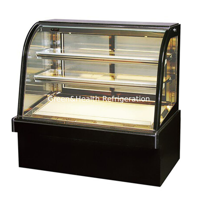 Armo de panadería de luz LED Chiller de exhibición de pasteles con rueda fácil de mover