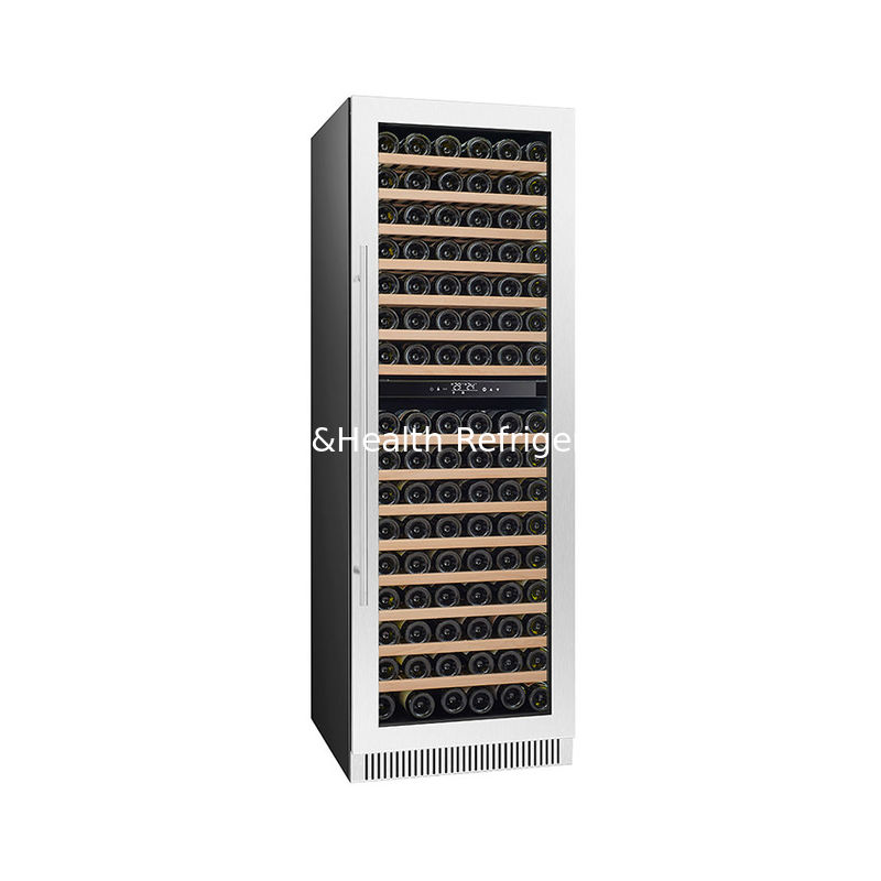 Certificado ETL Refrigerador de visualización de vino de 185 botellas 445L personalizable con 110V 220V 50HZ 60HZ