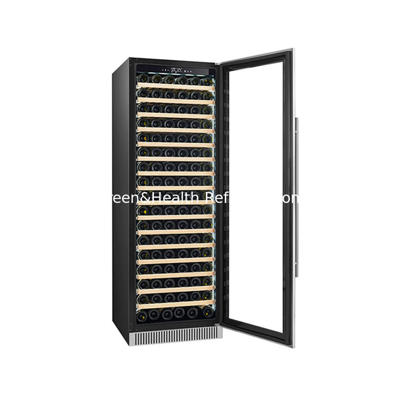 Certificado ETL Refrigerador de visualización de vino de 185 botellas 445L personalizable con 110V 220V 50HZ 60HZ