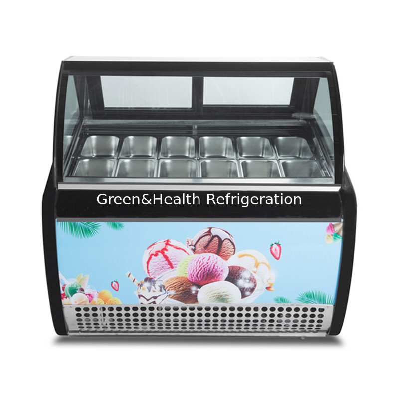 Color y tamaño personalizables Display de helados congelador con 10 / 12 / 16 / 22 cacerolas