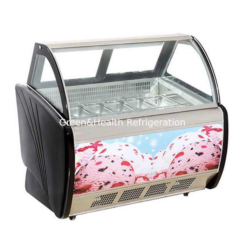 Color y tamaño personalizables Display de helados congelador con 10 / 12 / 16 / 22 cacerolas