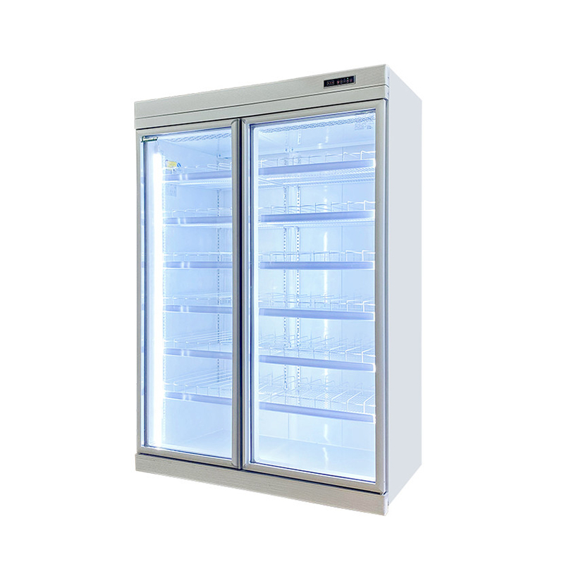 Congelador vertical comercial libre de heladas con 2/3/4/5 puertas y ruedas incluidas