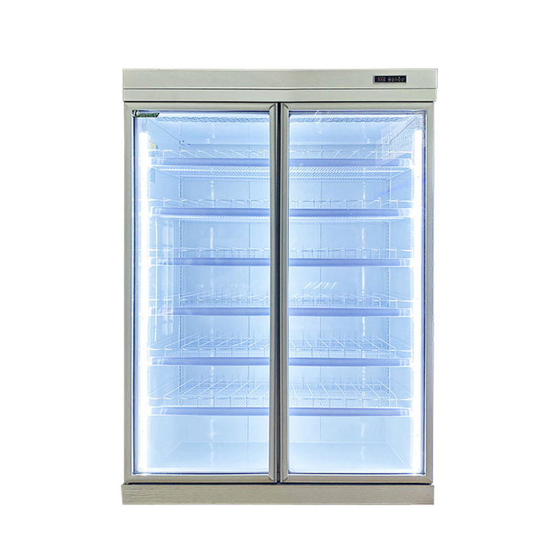 Congelador vertical comercial libre de heladas con 2/3/4/5 puertas y ruedas incluidas
