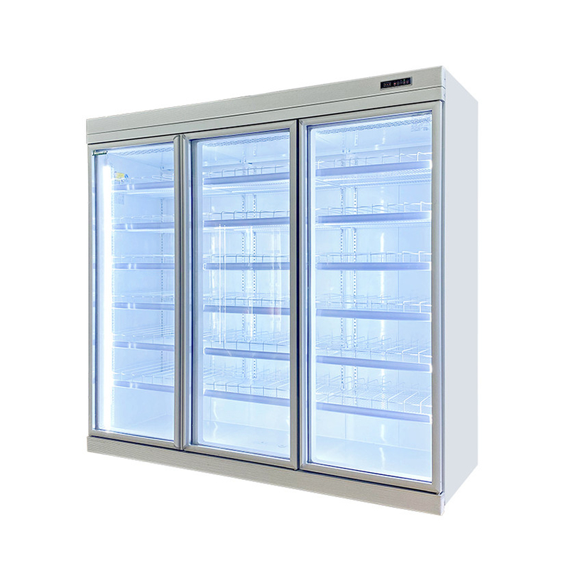 Congelador vertical comercial libre de heladas con 2/3/4/5 puertas y ruedas incluidas