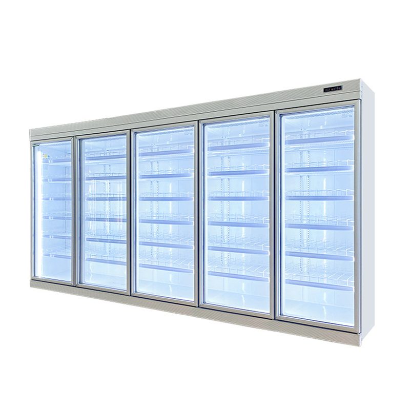 Congelador vertical comercial libre de heladas con 2/3/4/5 puertas y ruedas incluidas