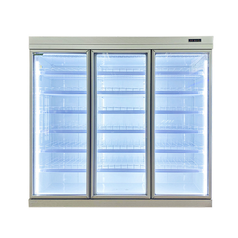 Congelador vertical comercial libre de heladas con 2/3/4/5 puertas y ruedas incluidas