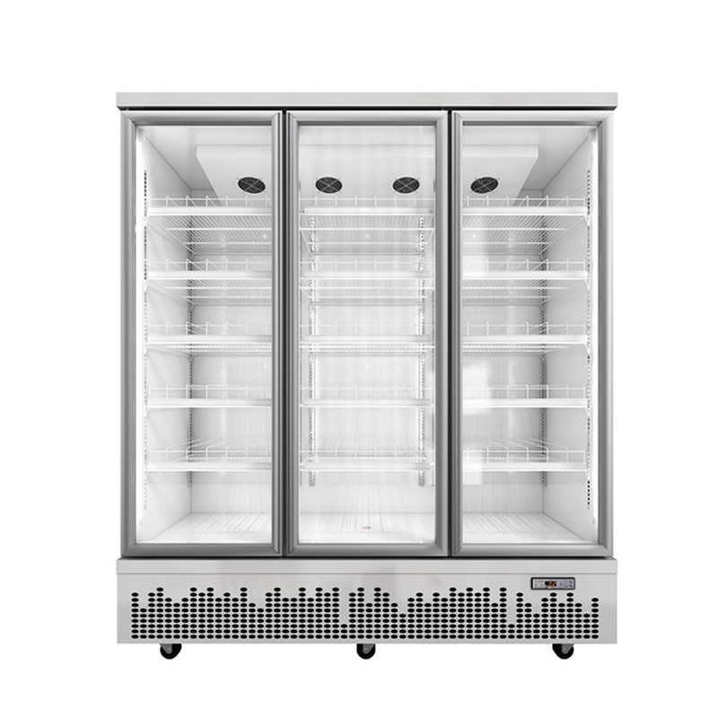 Tienda de uso de puerta de cristal bebidas refrigerador de bebidas para espacios comerciales modernos