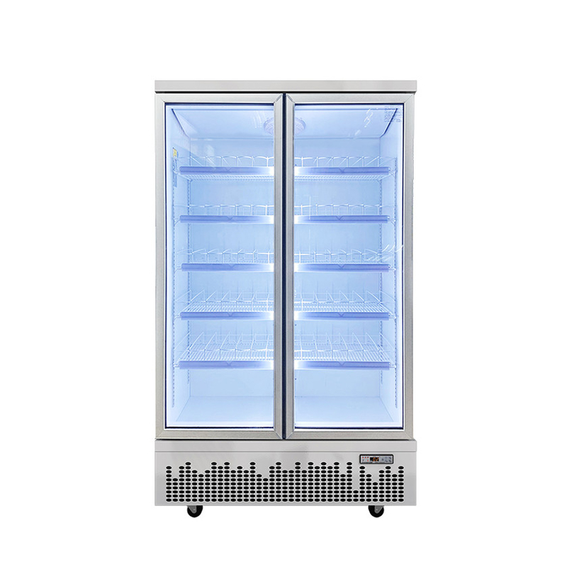 Tienda de uso de puerta de cristal bebidas refrigerador de bebidas para espacios comerciales modernos
