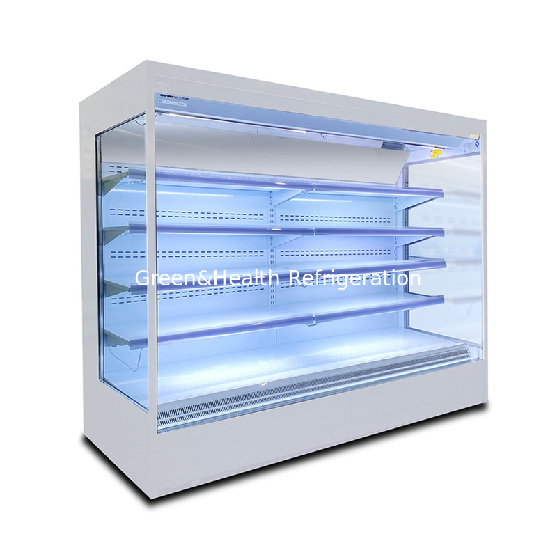 Display abierto Refrigerador de refrigeración para alimentos y bebidas frescos Display temperatura 2-8C