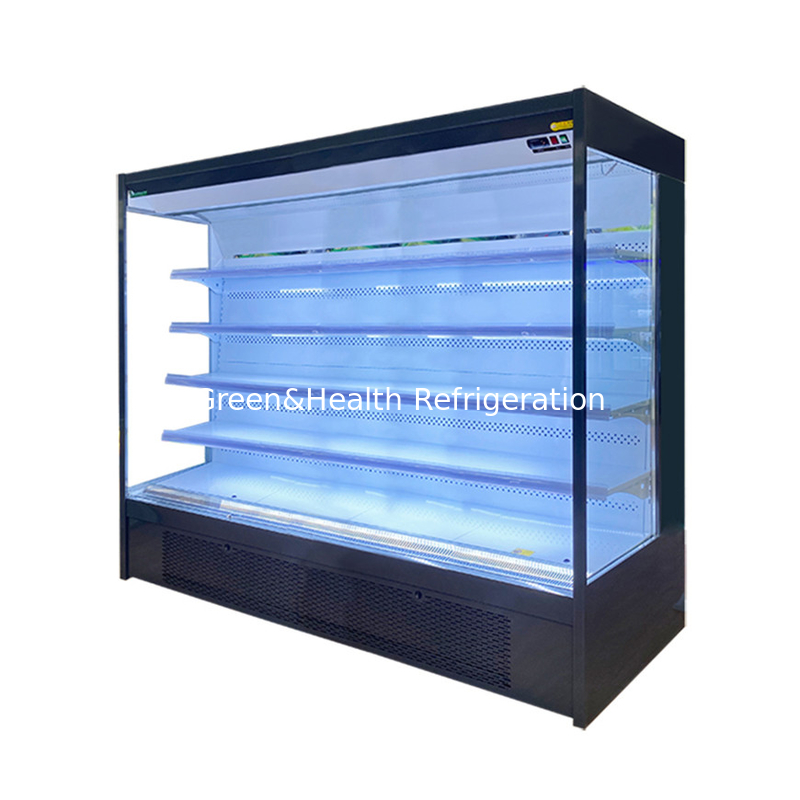 Display abierto Refrigerador de refrigeración para alimentos y bebidas frescos Display temperatura 2-8C