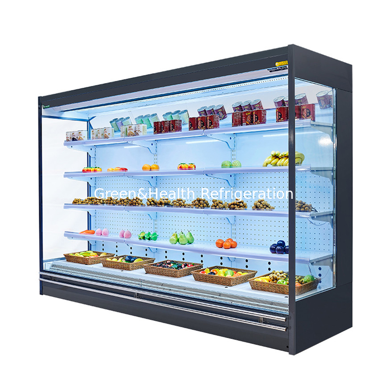 Display abierto Refrigerador de refrigeración para alimentos y bebidas frescos Display temperatura 2-8C
