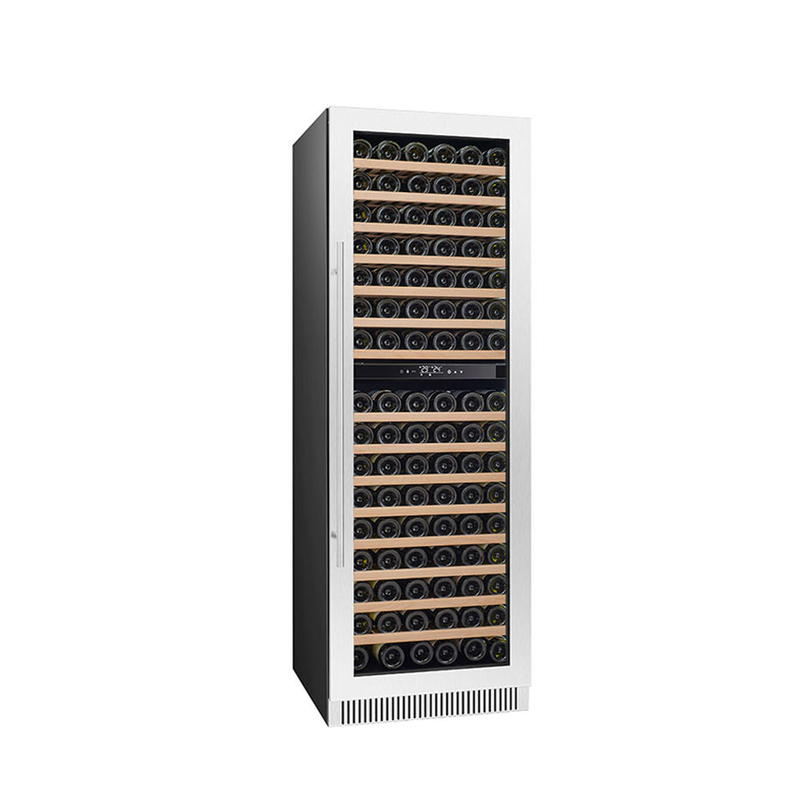 185 Botellas Display de vino Refrigerador de doble zona Puerta de vidrio eléctrica modelo LD-185D