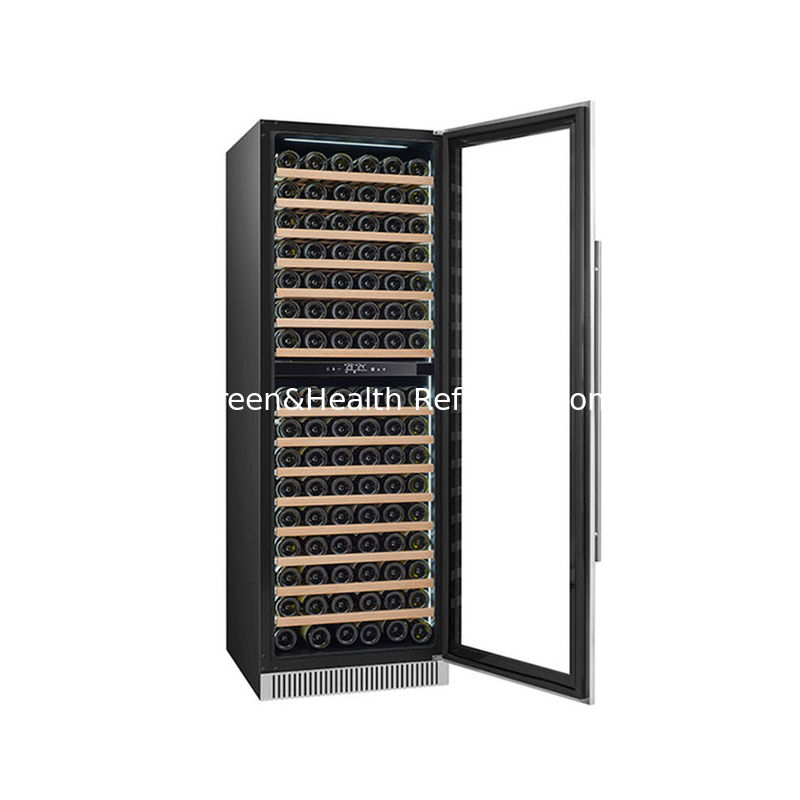 Certificado ETL 185 Botellas Display de vino Frío de doble zona Puerta de vidrio eléctrica modelo LD-185D
