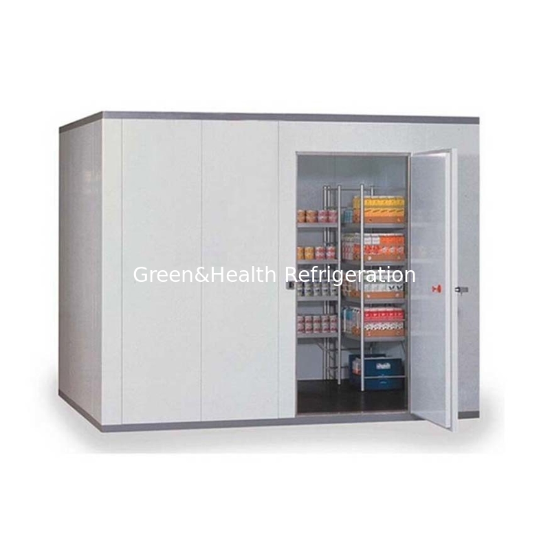 Sala de almacenamiento en frío profesional para verduras, frutas, carne y pescado con refrigeración por agua o aire