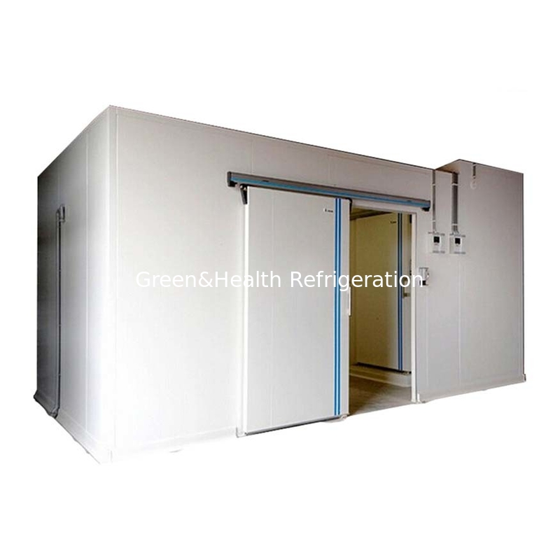 Sala de almacenamiento en frío profesional para verduras, frutas, carne y pescado con refrigeración por agua o aire