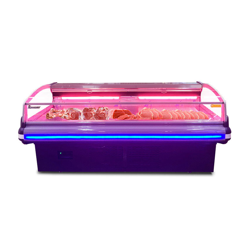 Fener de acero inoxidable para enfriamiento de carne de exhibición congelador -2 a 8.C con luz LED