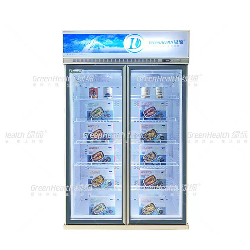 Ahorro de energía Display comercial personalizable congelador para la conservación de productos alimenticios
