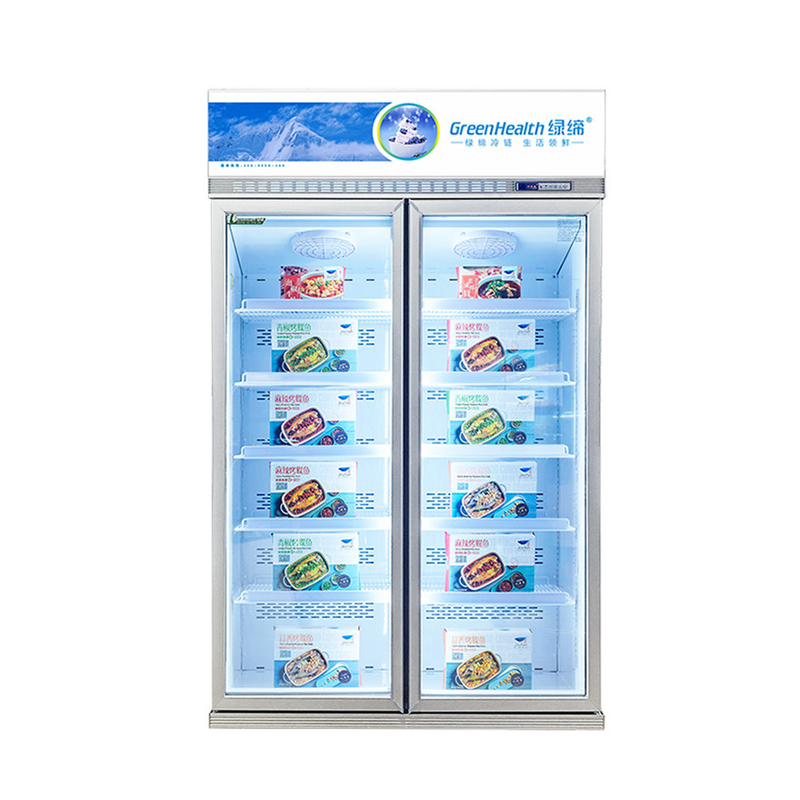 Ahorro de energía Display comercial personalizable congelador para la conservación de productos alimenticios