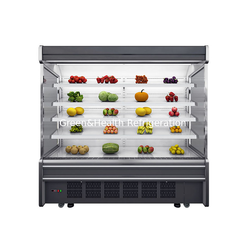 Display vegetal de tipo enchufable Refrigerador Display Multideck Refrigerador comercial de caja abierta