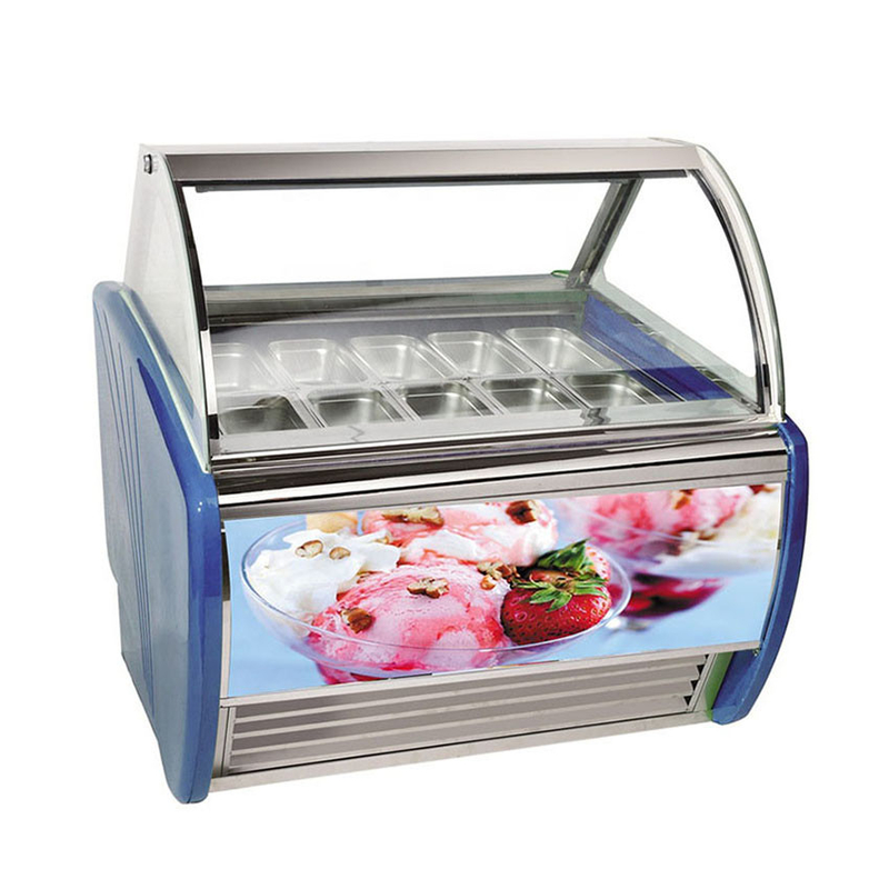Tamaño de la bandeja 325*176*100mm Display de helado de acero inoxidable