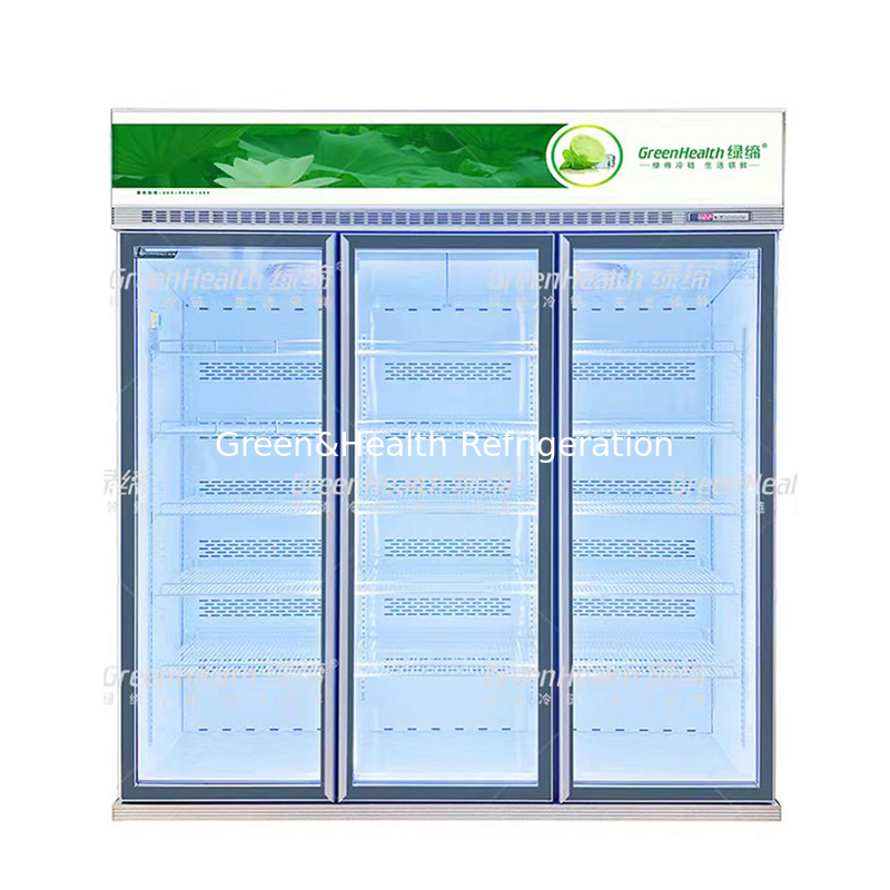 Supermercado avanzado personalizado 5 capas de enfriador con ventilador de refrigeración y Cubigel Compresor Unidad