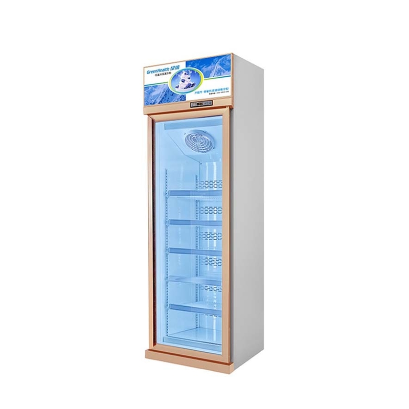 5 capas Estantes Plata Champaña de color de vidrio puerta congeladora para mariscos congelados