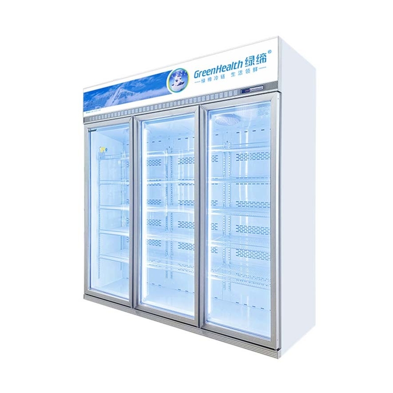 5 capas Estantes Plata Champaña de color de vidrio puerta congeladora para mariscos congelados