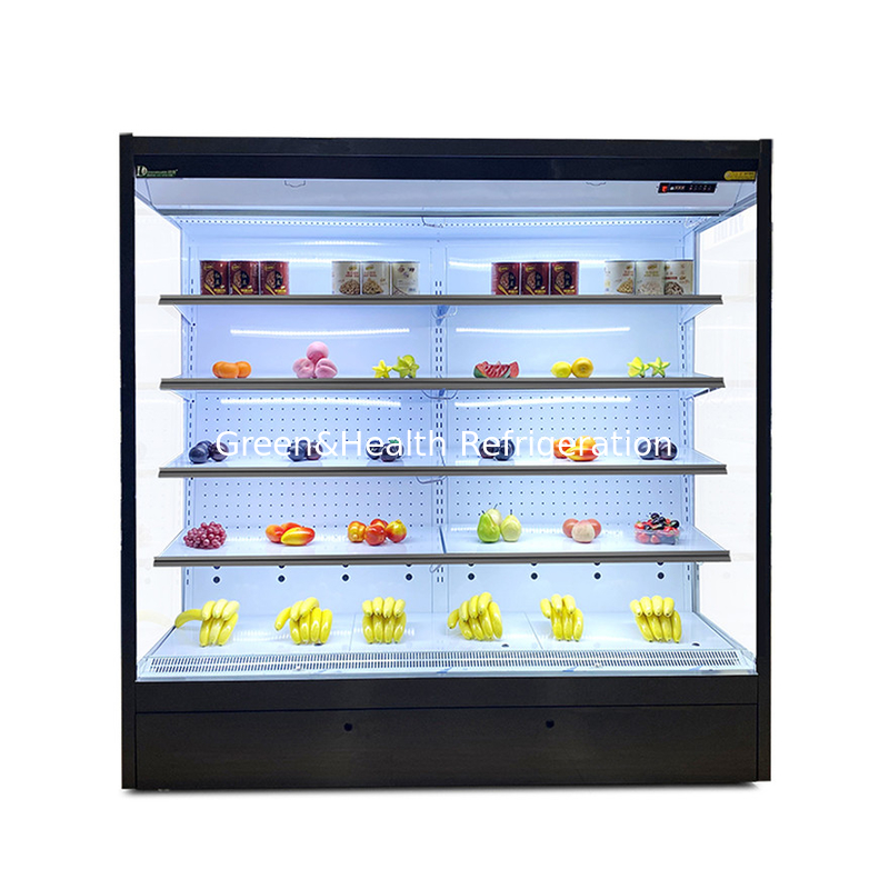Refrigerador abierto de puertas de cristal de puertas de cristal para proyectos de supermercados