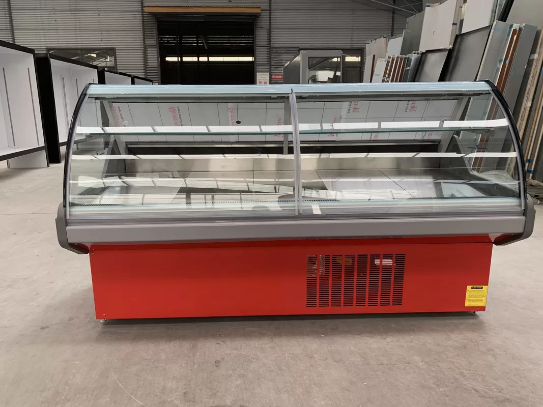 220/50hz Voltado de gas R404a Vitrina de exhibición de alimentos cocinados