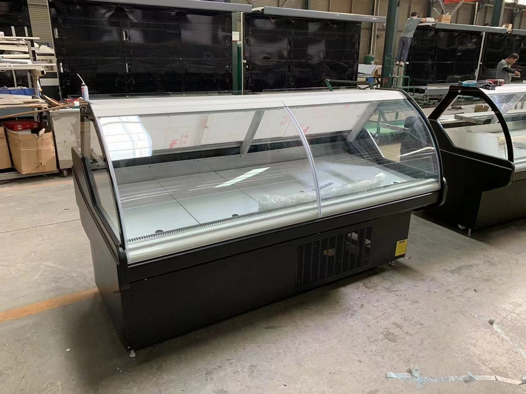 220/50hz Voltado de gas R404a Vitrina de exhibición de alimentos cocinados