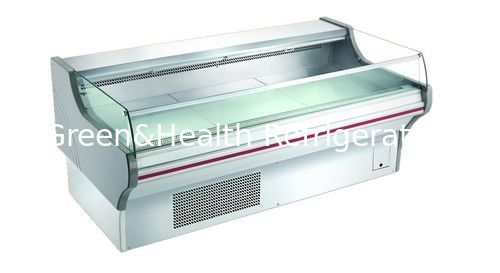 Frigorífico horizontal de 800L de acero inoxidable con pantalla abierta para refrigerador de carne Frigorífico comercial
