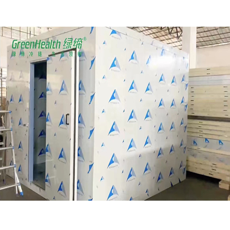 Refrigeración por aire 2-8 grados Panel de PU Estabilidad Chiller de cuarto frío de acero para almacenamiento de alimentos
