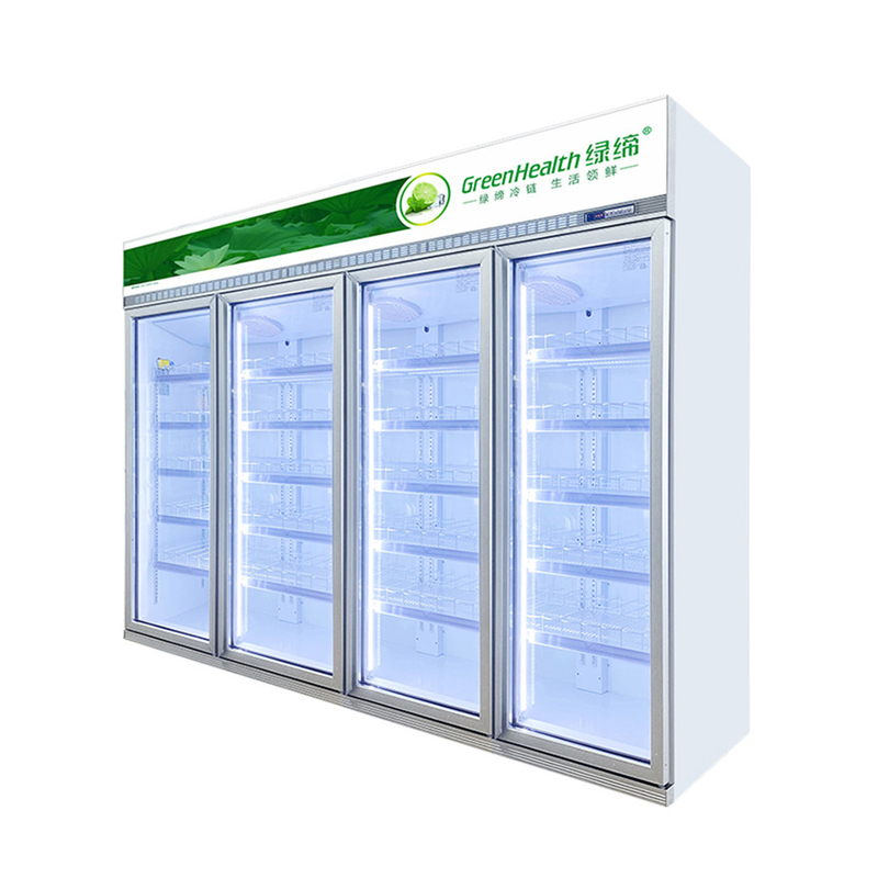 Un solo refrigerador de bebidas comercial de 2 3 4 puertas para tiendas de comestibles