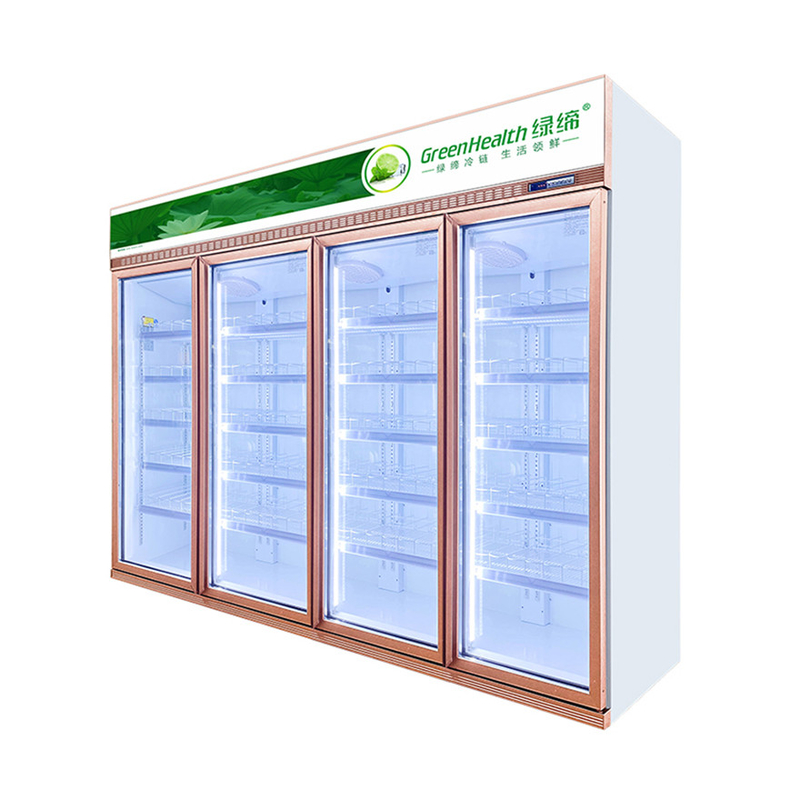 Un solo refrigerador de bebidas comercial de 2 3 4 puertas para tiendas de comestibles