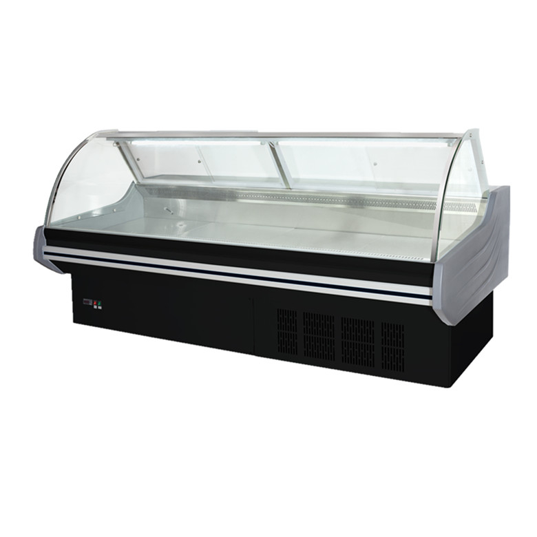 220/50hz Voltado de gas R404a Vitrina de exhibición de alimentos cocinados