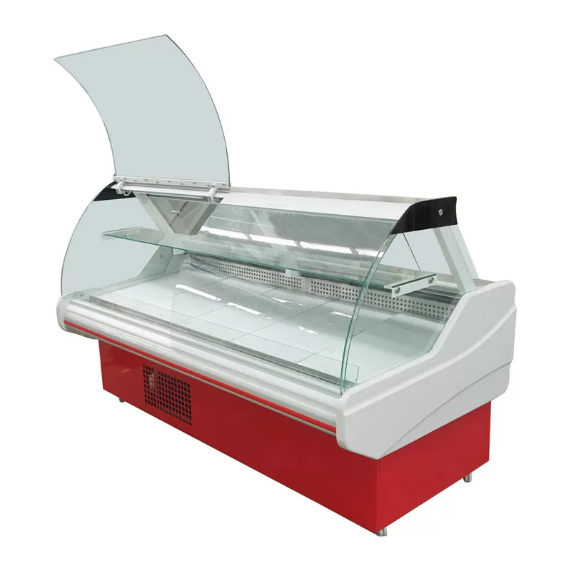 Servicio de comida ocupada Deli Display Refrigerador para la presentación y almacenamiento de alimentos