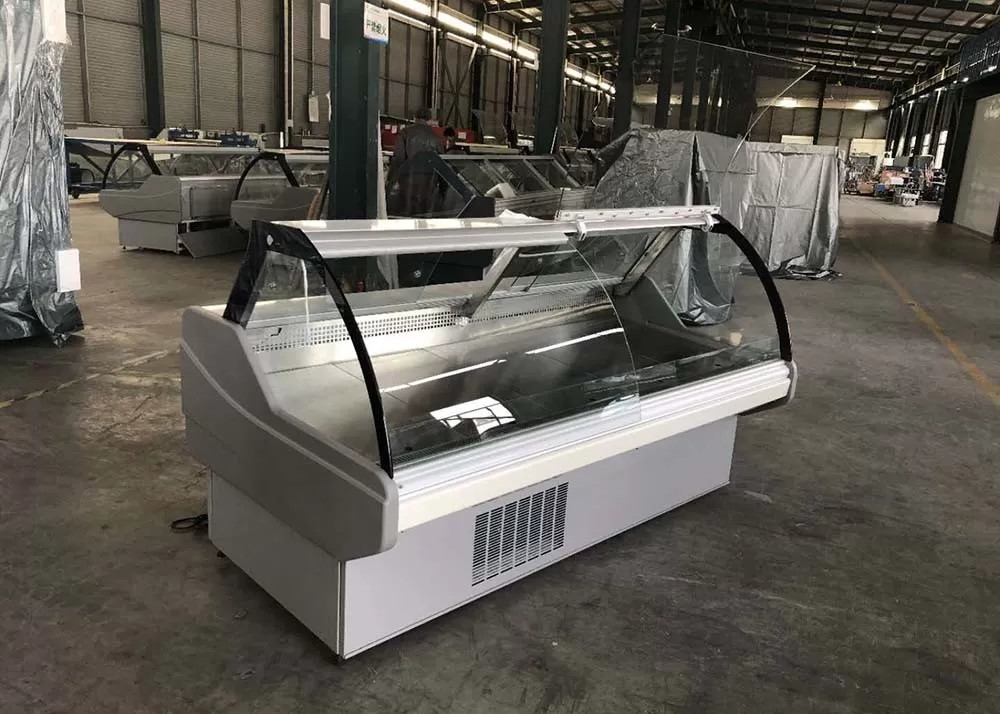 Servicio de comida ocupada Deli Display Refrigerador para la presentación y almacenamiento de alimentos