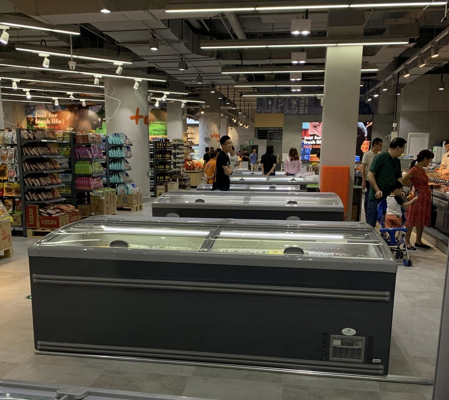Sistema de refrigeración directa Congelador comercial de pantalla con temperatura de -18-22°C y volumen de 630L