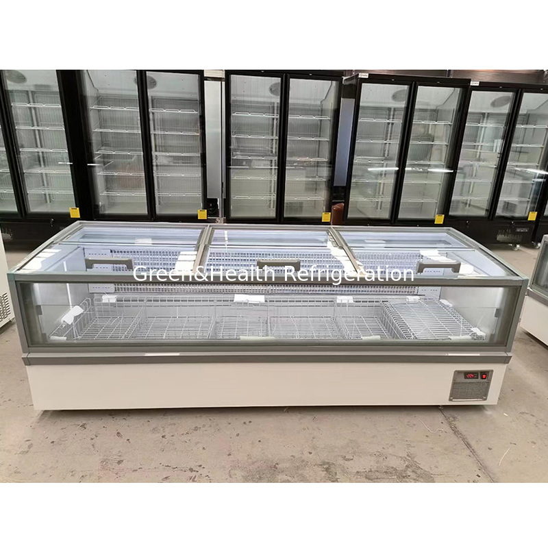 Ventas directas de fábrica Comercial Display de gran almacenamiento horizontal Commodity Island Cabinet