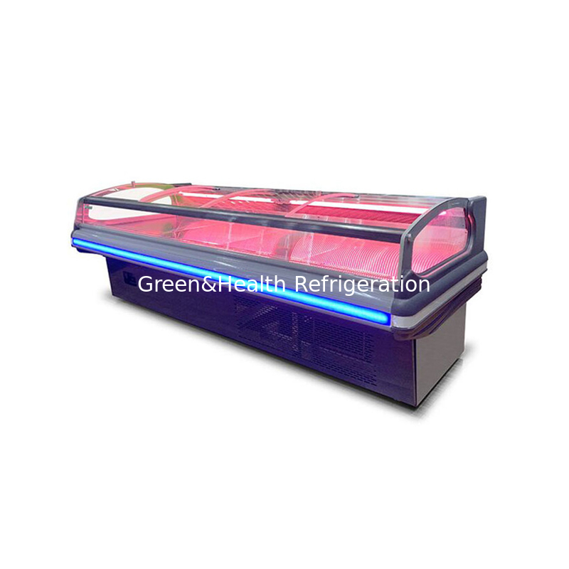 Tiendas de carne / supermercados Refrigeradores de almacenamiento con luces LED para almacenar carne fresca